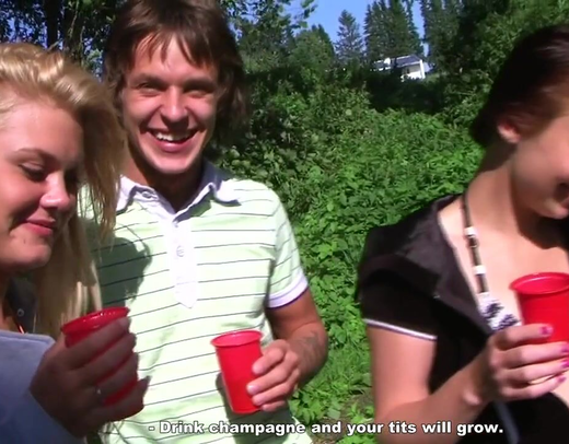 Русские студенты бухают и вытворяют чудеса на природе - разговорное порно